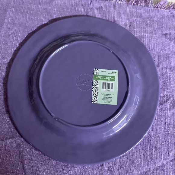 Hobby Lobby Purple Table Runner 14x72 in.2 11x11 Large Plates 2 small 9x9 Used - Picture 6 of 9